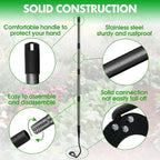 Hoe Garden Tool, Hollow Hoe Gardening Weeding Tool, 55" Long Handle Heavy Duty Manual Weeder Gardening Hand Tools for Weeding, Digging, Loosening Soil
