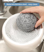 Steel Wool Scrubber - Steel Wool for Cleaning Dish Pots Pans Grills Stainless Steel Scrubber for Kitchen Sinks Cleaning Pads Metal Scrubber (24)