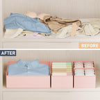 DIMJ Drawer Organizer Clothes Storage - 24 Pack Baby Dresser Organizer for Nursery, Small Fabric Closet Drawer Organizer Bins for Underwears Socks, Foldable Storage Dividers Organization for Bedroom