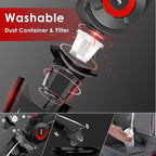 Whall Handheld Cordless Car Vacuums, Wet and Dry Use 9000Pa Strong Suction Vacuums, Rechargeable Portable Vacuum Cleaner with LED, Charging Dock, Lightweight Mini Vacuum for Car, Home and Office,Red