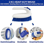 CELOX Kitchen Scrub Brush Set with Ergonomic Handle, Deep Cleaning Brushes, Include Dish Brush (Blue)