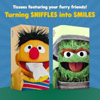 SESAME STREET SNEEZE Facial Tissues - Premium Fun Design Tissues for Kids - Ideal Get Well Gift - Gentle & Absorbent Relief for Sniffles | 8-Pack (992 Total Count/124 Each Box)