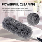 Reusable Microfiber Duster Refills Compatible with OXO & MR.SIGA Duster - Washable Duster for Household Cleaning Dusting Furniture Blind Ceiling Fan - 6Pack Grey (Handle NOT Included