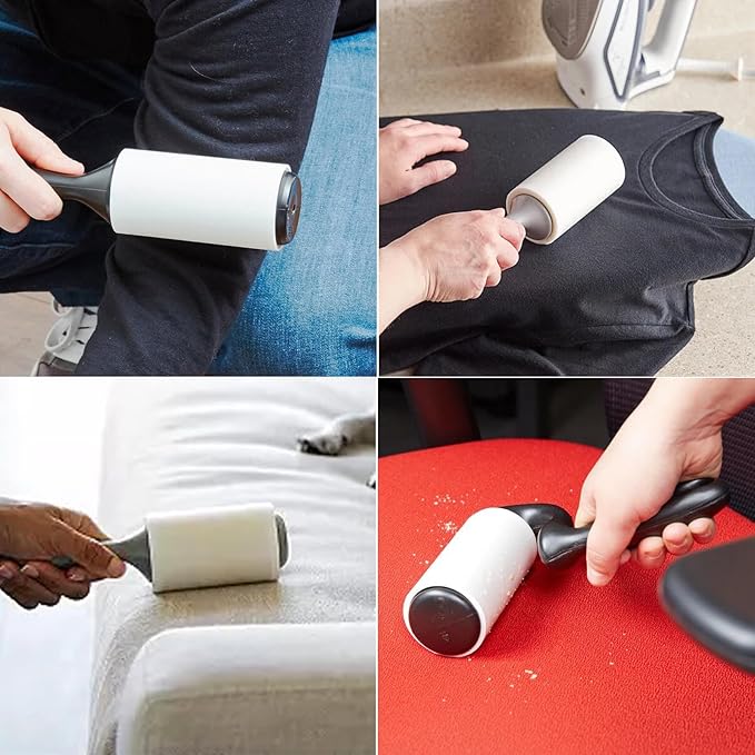 6-Pack 4 inch Lint Roller Refills for Scotch Brite Lint Roller Replacement Refills for Pet Hair Extra Sticky Everyday Clean Lint Remover Refills 60 Sheets per Roll Total 360 Sheets