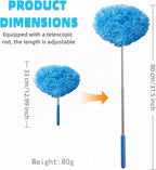 Ceiling Fan Cleaner Duster - Reusable Microfiber Ceiling Fan Blade Cleaner, Long Handle, Dust-Locking, Reusable, Bendable Head Attachment with Soft Grip for Ceiling Fan & High Furniture Surfaces