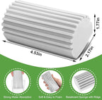 4-Pack Damp Clean Duster Sponge,Gray Damp Dusting Sponge,Duster Baseboard Cleaner Sponge with Ridges,Reusable Wet Duster Sponge,Household Cleaning Sponges for Blinds,Window Track Grooves