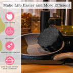 3 Pcs Dual Sided Scrub Sponge Multi Functional Cute Temperature Sensitive Non Scratch Dish Sponge for Washing Dishes Kitchen Bathroom(Flower,Black)