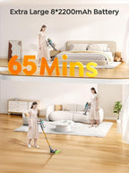 INTETURE Cordless Vacuum Cleaner, 600W 50KPA 65Mins Vacuum Cleaners for Home, Upgraded Stick Vacuum with 3.3Ft Extendable Hose, LED Touch Screen & Wall Charging Station for Hard Floor Carpet Car Pet