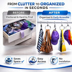 Rolly Hanger® Closet Space Saver – Premium Rotating Aluminum Organizer for Belts, Ties, Hats & Handbags – Heavy Duty 360° Swivel – Declutter & Maximize Storage (2 Pack)