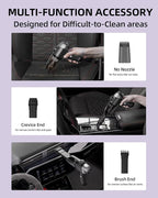 2025 Upgraded Mini Car Vacuum with 12000Pa, Portable 4-in-1 Blowing and Suction Function, Mini Vacuum Cleaner Air Duster Suitable for Quick Cleaning of Small Areas, Car, Office, Home, PC