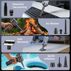 Portable Cordless Handheld Vacuum Cleaner for Car,Smart Display,Dual-Mode:Suction & Blowing,3-Stage Suction Power,One-Touch Dust Emptying,LED lighting,Mini Hand Vacuums for Car,Home,Office,Pet Hair