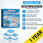 Dishwasher Cleaner & Deodorizer Tablets, 24-Pack Dishwasher Maintenance Tablets for Interior, Pump, Filter, Spray arm & Drain, Helps Remove Grease, Limescale & Mineral Buildup 1-Year Supply