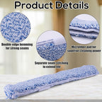 6pcs Microfiber Window Cleaning Refill, 35cm/14in Reusable & Washable Squeegee Cloth Sleeve Compatible with MR.SIGA Window Glass Cleaning Tools Home and Office