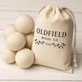 Oldfield Wool Co XL Organic Wool Dryer Balls – 6 Pack – Natural Fabric Softener, Reduces Drying Time 30%, Reusable, Pet Hair & Lint Remover, Eco-Friendly