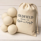 Oldfield Wool Co XL Organic Wool Dryer Balls – 6 Pack – Natural Fabric Softener, Reduces Drying Time 30%, Reusable, Pet Hair & Lint Remover, Eco-Friendly
