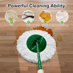 6 Pack Mop Head Replacement for Libman Tornado Spin Mop Reusable Microfiber Spin Mop Heads Refill for Libman Tornado Spin Mop System, Easy to Replace and Machine Washable (White, 6 Pack)