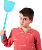 Boao 20 Pcs Fly Swatter Bulk Plastic Colorful Strong Flexible Manual Fly Swat Set Long Handle Durable Bug Swatter for Indoor and Outdoor