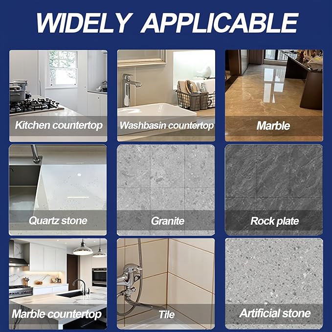 Granite & Marble Polishing Cream – Surface Repair Compound for Countertops, Showers & Floors – Scratch & Dullness Remover, Restores Shine on Quartz, Travertine & Natural Stone – 2.2LB