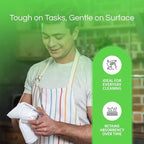 Towels N More 24 Pack 16x19 Bar Mop Towels White Absorbent Cotton Kitchen Towels - Quick Drying Towels - for Home, Restaurant, Bar Glass Cleaning Towels, Chef/Cook Etc. 30 oz