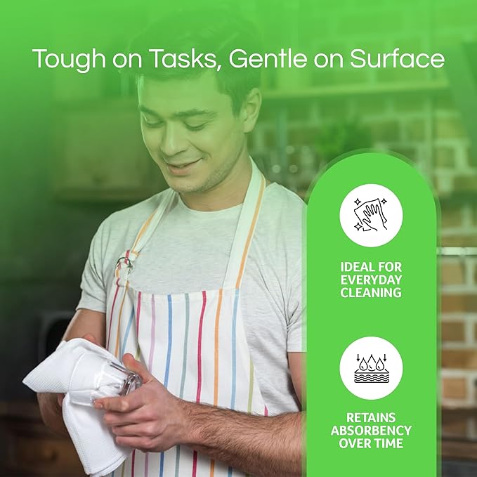 Towels N More 24 Pack 16x19 Bar Mop Towels White Absorbent Cotton Kitchen Towels - Quick Drying Towels - for Home, Restaurant, Bar Glass Cleaning Towels, Chef/Cook Etc. 30 oz