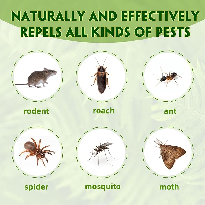 Rodent Repellent with Peppermint Oil – Mouse & Squirrel Deterrent for Car Engines, Garage, Attic – Rat/Mole/Mice Repellent – Indoor Outdoor Use – Alternative to Mouse Trap & Moth Balls.(80 Pack)