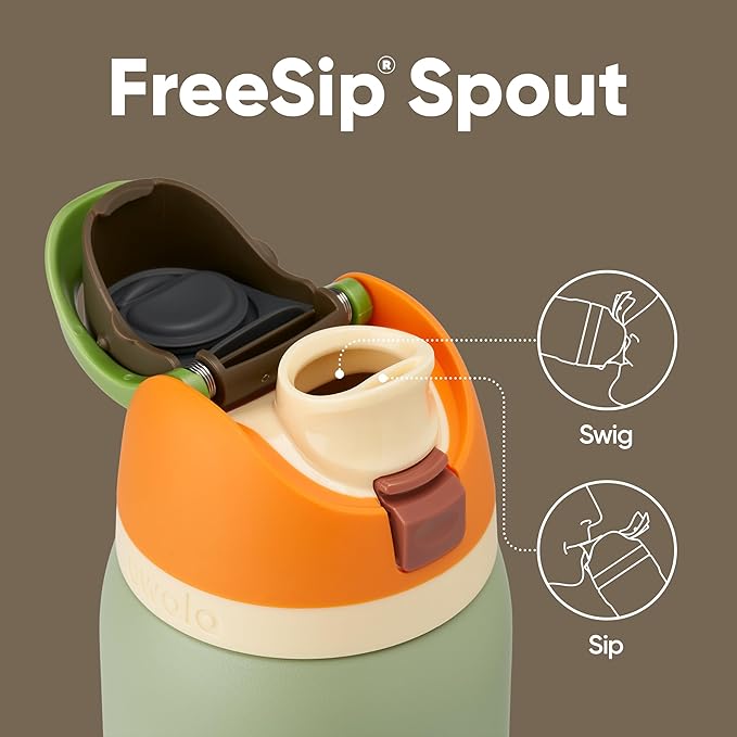 Owala FreeSip Insulated Stainless Steel Water Bottle with Straw, BPA-Free Sports Water Bottle, Great for Travel, 32 Oz, Camo Cool