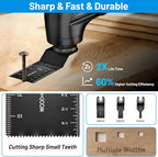 Oscillating Multi Tool Blade Kit 22PCS, Oscillating Tool Blades with Sandpaper, Multitool Blades Kits for Wood Metal Plastics