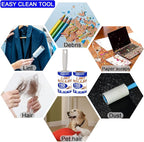 BAILALIBO Lint Rollers for Pet Hair Extra Sticky, 1100 Sheets Mega Value Set, Lint Remover for Clothes, Couch, Carpet, Dog & Cat, Furniture, Mini Travel Refills, for Daily Cleaning Tool