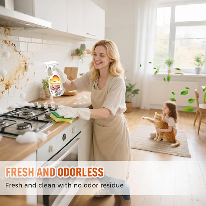 Eadwe Heavy Duty Degreaser, 2025 Upgrade Kitchen Cleaner, Multipurpose Oil Stain Remover, Strong Grill Cleaner for Restaurant, Cleaning Spray for Home Chefs (1)