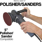 5" Abrasive Pad Hook & Loop Round Non-Woven Surface Prep Discs, Polish Wood, Strip Paint, Remove Rust, Deburring, Oxidation, Coarse, Medium, Fine Scuff Pads - 240 320 800 Grit - 16 Pack (Assorted)