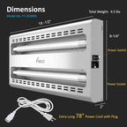 Awoco 12W LED Stainless Steel 100V-240V Wall Mount Sticky Fly Trap Lamp for Capturing Flies, Mosquitoes, Moths and Flying Insects, Perfect for Home, Restaurants, Warehouses (with 6 Glue Boards)