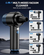 EYYA Handheld Car Vacuum Cleaner Cordless, 15000PA High Power Vacuum & Air Duster, 4-in-1 Portable Mini Vacuum with LED Light, Hand Held Vacuum Cleaner for Car Home Office