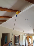 Feather Microfiber Plus Nylon Static Cobweb Duster | Reach Up To 20 Feet | Extendable 3 Tier Ceiling Fan Webster Duster Kit | Aluminum Extension Pole With Threaded Tip | U.S. Duster Co