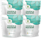 Grab Green Cookware and Bakeware Cleaner Pods, 4 Bags of 15 Pods, Tangerine Lemongrass Scent, Plant and Mineral Based, Removes Burnt-On Food, Eliminates Grit and Grime, No Scrubbing Necessary
