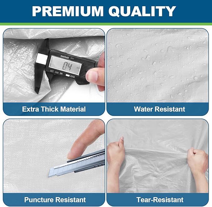 TICONN Mattress Bags for Moving, Heavy Duty Full Mattress Cover Storage Bag with Full-Around Handle and Adjustable Buckles (Clear, Full)