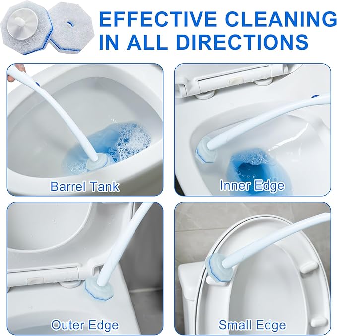 30 Count Toilet Wand Refills for Clorox, Disposable Toilet Wand Refill Compatible with Clorox ToiletWand Clean System, Upgrade Fiber Bowl Cleaner Brush for Closestool Cleaning.（not included brush rod）