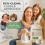 Laundry Wool Dryer Balls | Natural Fabric Softener – Reusable, Eco-Friendly, Reduces Drying Time – Wool Balls Replaces Dryer Sheets - 6 XL Pack - Laundry Balls for Dryer (6 Count (Pack of 1))