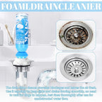 Foaming Drain Cleaner - Sink Cleaner and Deodorizer for Kitchen Sinks, Shower Drains, and Tubs, Monthly Maintenance to Avoid Clogs. (1pcs, blue)