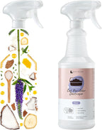 kin+kind Pet Odor Eliminator for Home - Litter Deodorizer, Pet Urine Odor Eliminator Spray and Stain Remover Spray for Harwood Floods, Carpet and Fabric - Pee, Odor and Stain Destroyer 32 fl oz