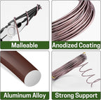 Bonsai Training Wire Set of 4, Total 128 Feet (32 Feet Each Size) 3 Size - 1.0MM, 1.5MM, 2.0MM, Corrosion and Rust Resistant