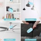 60 Count Heavy Duty Duster Refills for Swiffer, Multisurface 360° Larger Size Dusters with 4X Microfibers, Disposable Dusters for Pet, Cleaning Home, Blinds, Fans, Corners (60 pcs-Blue)