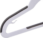 Amazon Basics Plastic Kids Clothes Hangers, Non-Slip, White and Black, 12.8" x 8" x 0.2", 30-Pack