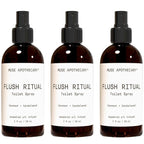 Muse Apothecary Flush Ritual - Aromatic & Refreshing Toilet Spray, Use Before You Go, 2 oz, Infused with Natural Essential Oils - Coconut + Sandalwood, Pack of 3