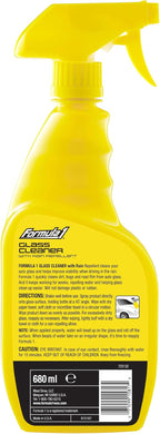 Formula 1 Glass Cleaner with Rain Repellent - Windshield Cleaning Spray for Streak-Free Finish, Improve Visability in Rain, Snow, or Sleet, 23 oz.