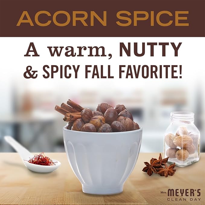 Mrs. MEYER'S CLEAN DAY Multi-Surface Cleaner 2 Pack Variety, 16 OZ Each, 1 CT (Acorn Spice + Fall Leaves)