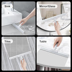 JOYBOS Rubber Squeegee for Floor, 50'' Long Handle Floor Squeegee Broom, Silicone Broom for Pet Hair Remover, Sweeper Window Squeegee for Floor, Tile, Grout, Brick, Decks, Garages,Basement