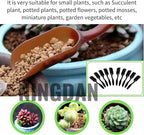 10Pcs NINGDAN Mini Shovel,Plastic Mini Gardening Shovel Spoons Soil Scoops,Cultivation Digging Transplanting Tools for Succulents Potted Flowers,Milk Powder/Coffee Beans Scoops (All Black)