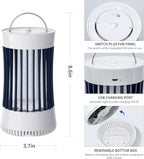 2 Packs Indoor Electric Bug Zapper with Fan, 2-in-1 Plug-in 1500V High Voltage Mosquitoes Killer with Hanger, Small Fly Insects Lamp Trap Catching Moth Gnat Fruit Flies, White & Black