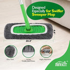 HOMEXCEL Reusable Microfiber Mop Pads Compatible with Swiffer Sweeper-8 Pack Washable Wet Pad Refills for Wet & Dry Use,Floor-Grey Cleaning Mop Head Pads Refills for Household Cleaning,Grey