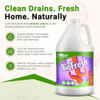 Enzyme Drain Cleaner & Deodorizer for Sink Drain, Showers, Septic Systems, Bathroom & Kitchen - Smell Remover for Fruit Fly Garbage Disposals, Dishwasher & Washing Machines - (1 Gallon)